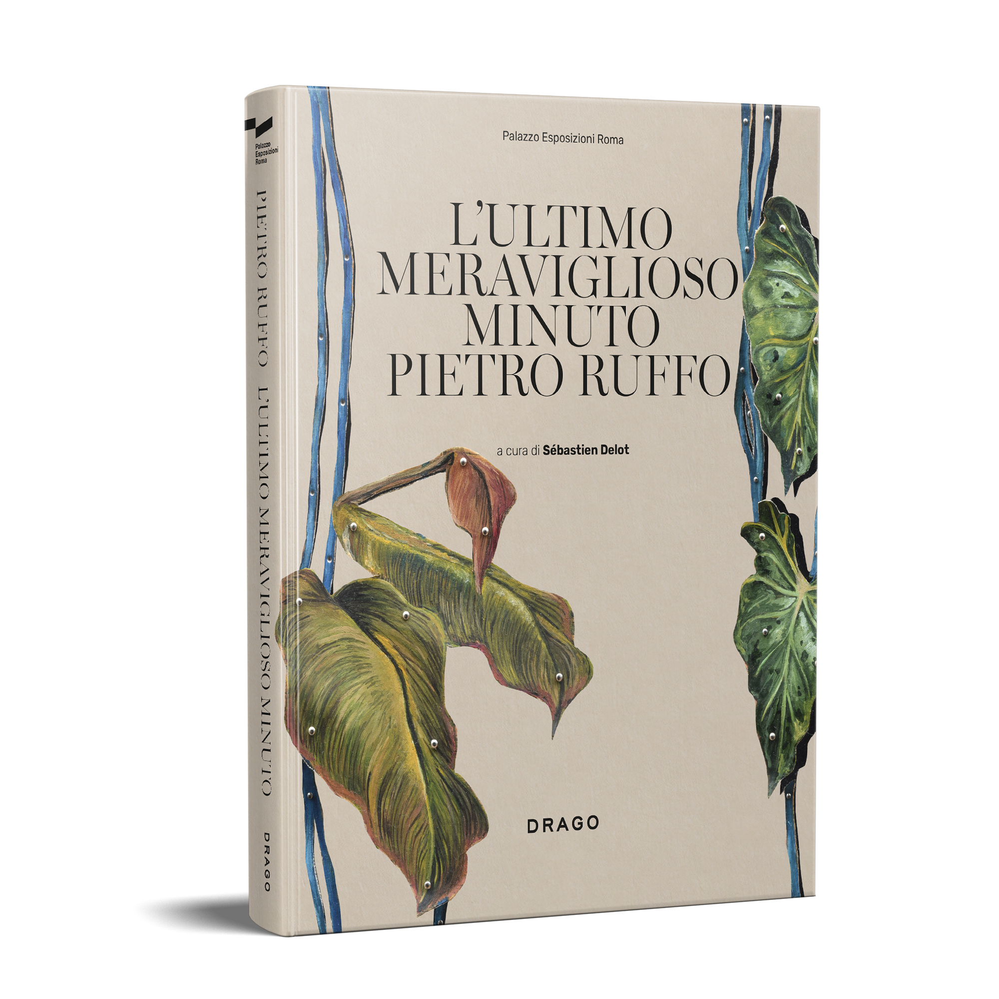 Pietro Ruffo L'Ultimo Meraviglioso Minuto art exhibition hardcover book cover with botanical illustration