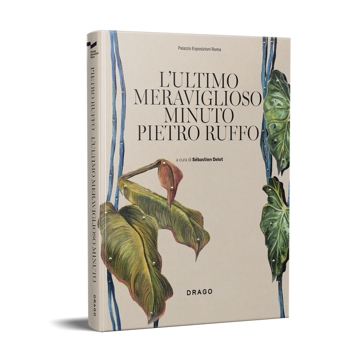 Pietro Ruffo L'Ultimo Meraviglioso Minuto art exhibition hardcover book cover with botanical illustration