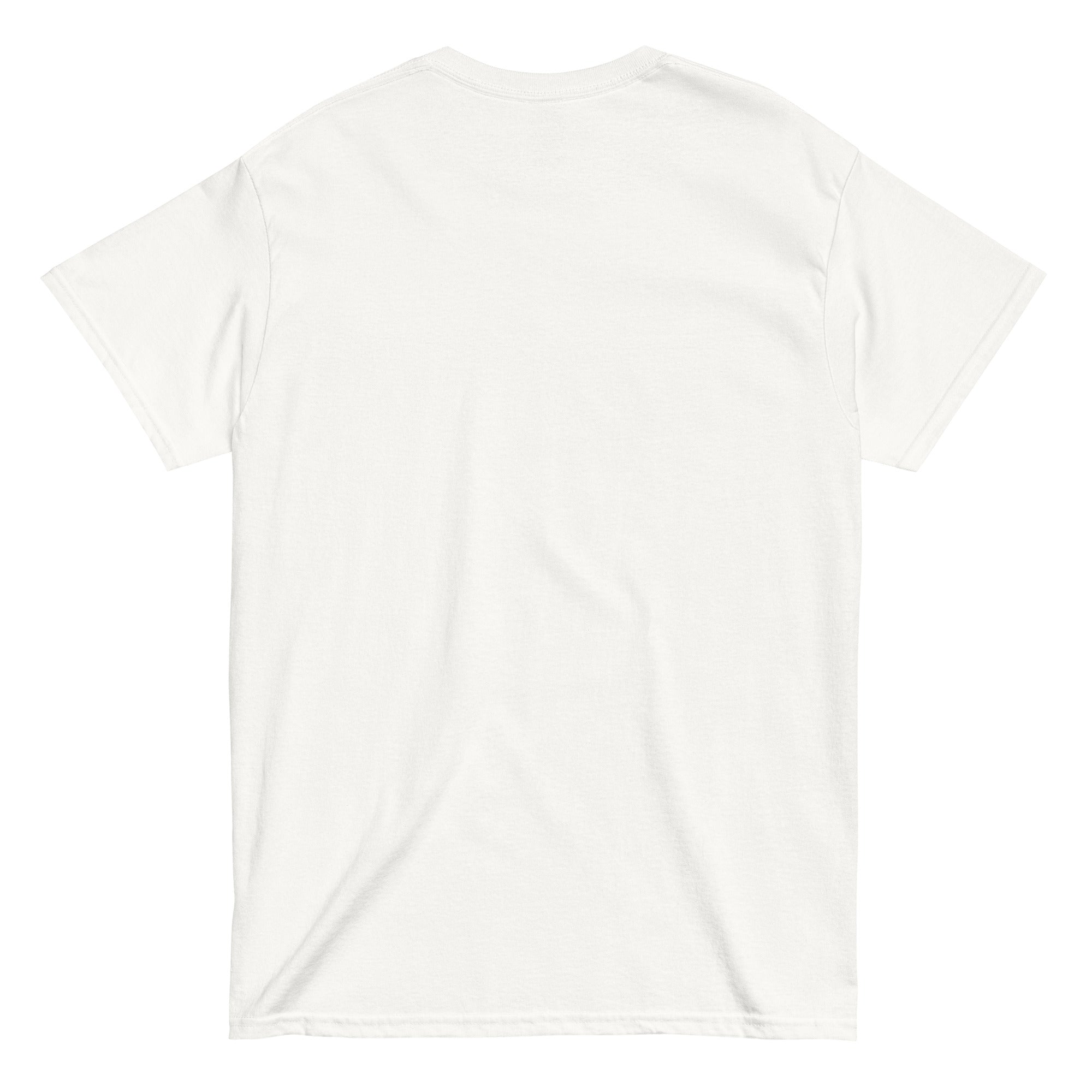 White Design Won't Save the World t-shirt made of 100% cotton with classic boxy fit and double-needle stitching