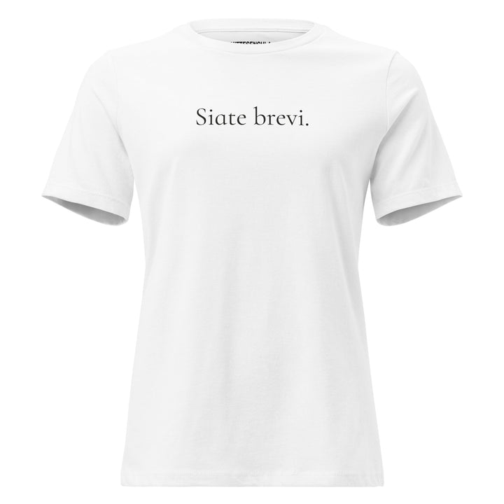 Siate Brevi Ladies short sleeve t-shirt in white with relaxed fit and crew neck design