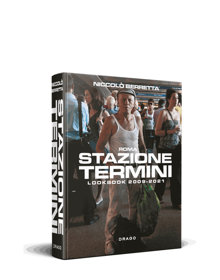Niccolò Berretta Stazione Termini photo book cover featuring diverse people in Rome's largest train station