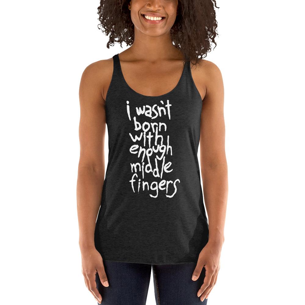 Kittesencula "Middle finger" Racerback Tank