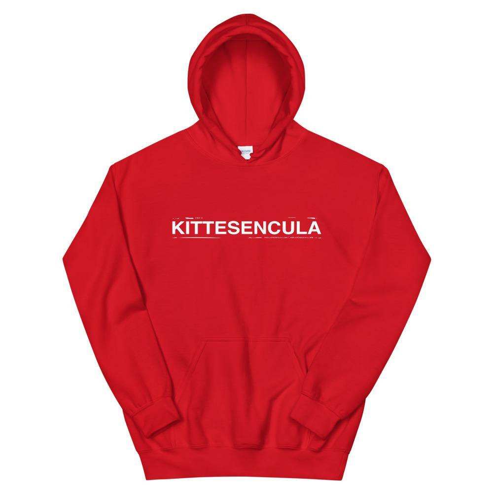 Red Kittesencula Chronic Hoodie with double-lined hood and front pouch pocket