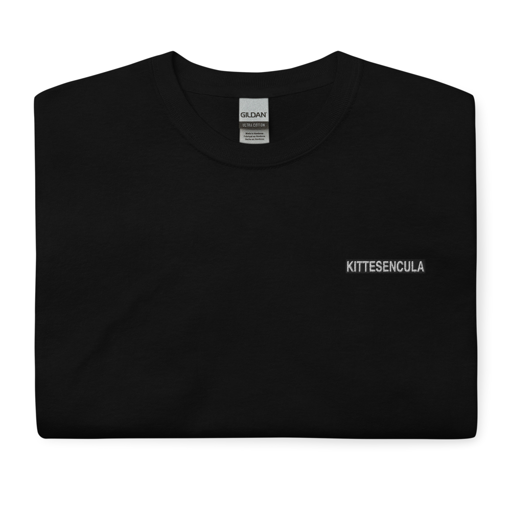 Kittesencula T-Shirt / Embroidered Black Logo - Kittesencula