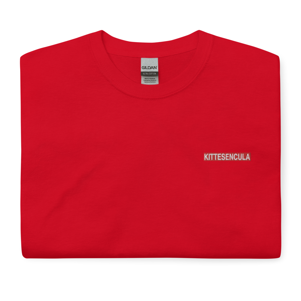 Kittesencula T-Shirt / Embroidered Red Logo - Kittesencula