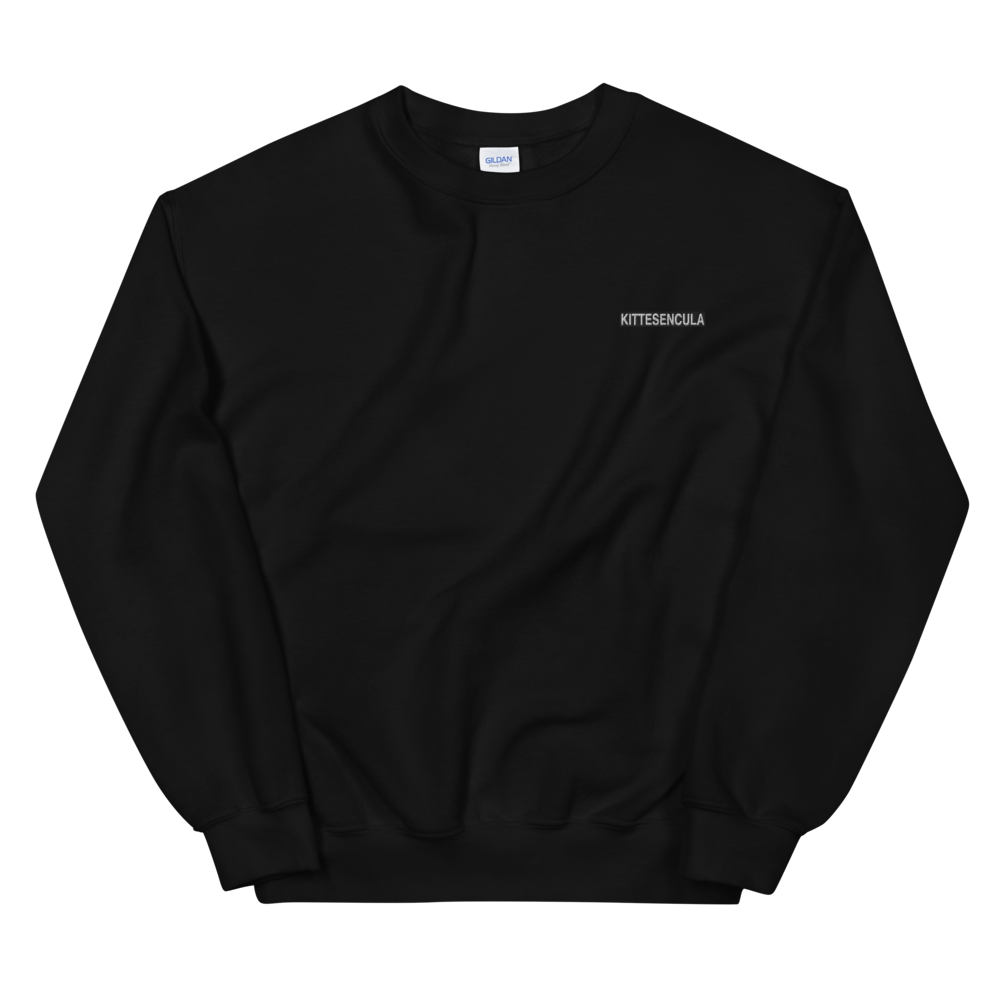 Kittesencula Sweatshirt / Embroidered Black Logo - Kittesencula