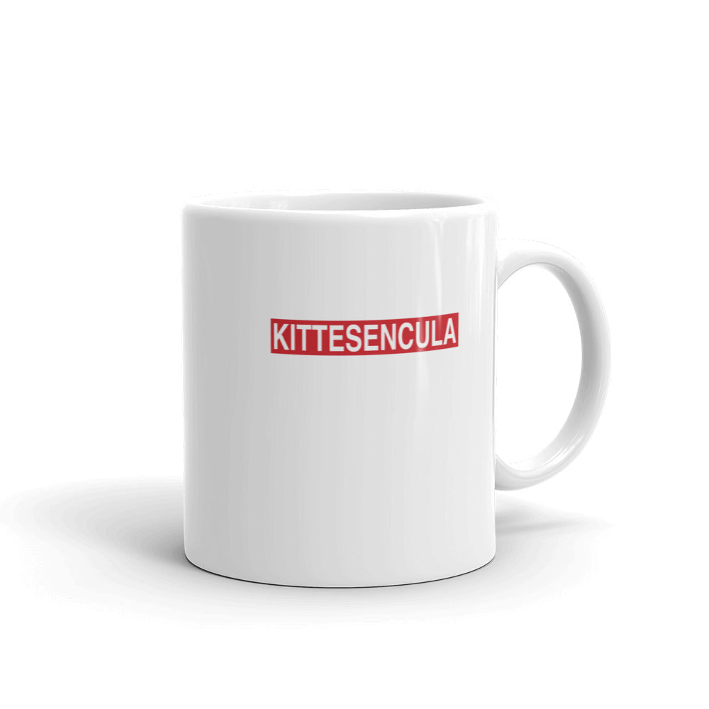 Kittesencula White glossy mug - Kittesencula